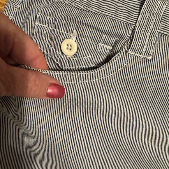 DUCK HEAD NAVY BLUE/WHITE FINE STRIPE SHORTS PLUS SIZE: 22 #L - Picture 3 of 7